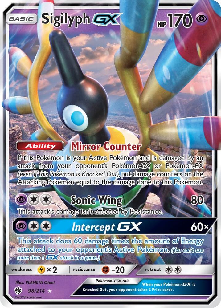 Sigilyph GX, SM - Lost Thunder 98/214