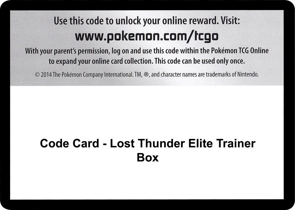 Code Card - Lost Thunder Elite Trainer Box, SM - Lost Thunder P266500