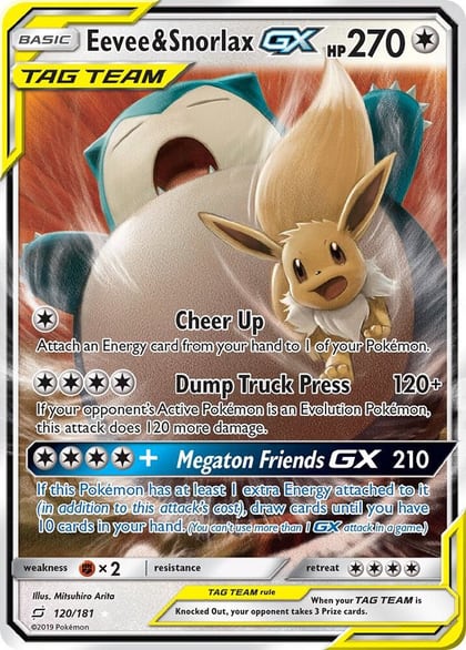 Eevee & Snorlax GX, SM - Team Up 120/181