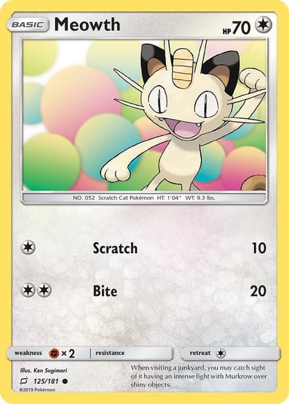 Meowth, SM - Team Up 125/181