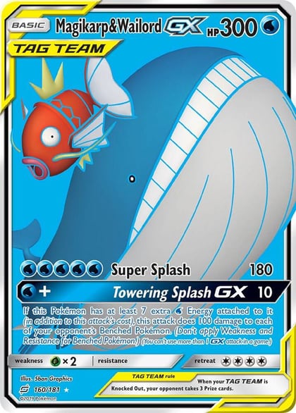 Magikarp & Wailord GX (Full Art), SM - Team Up 160/181