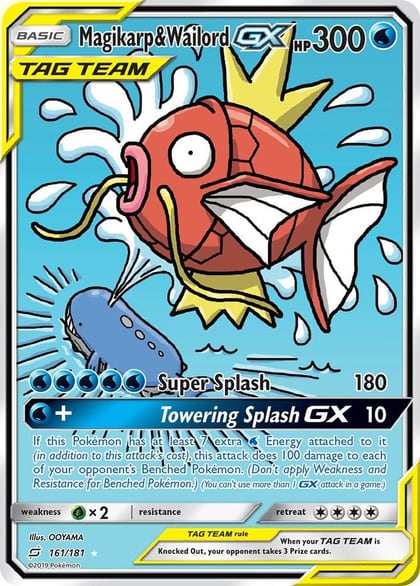 Magikarp & Wailord GX (Alternate Full Art), SM - Team Up 161/181