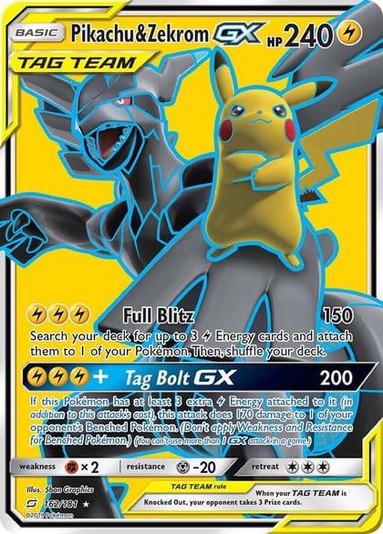 Pikachu & Zekrom GX (Full Art), SM - Team Up 162/181