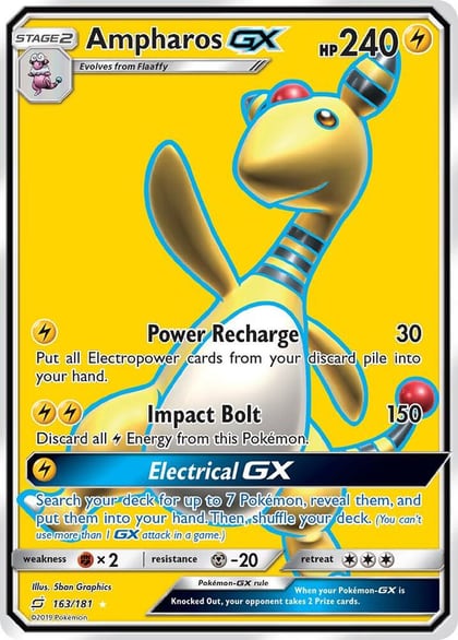 Ampharos GX (Full Art), SM - Team Up 163/181