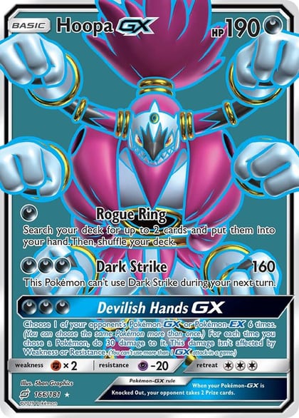 Hoopa GX (Full Art), SM - Team Up 166/181