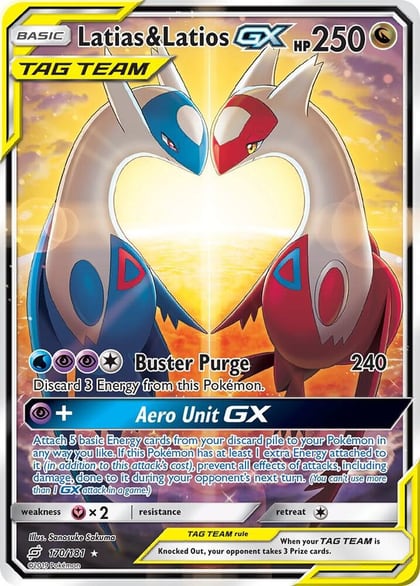 Latias & Latios GX (Alternate Full Art), SM - Team Up 170/181