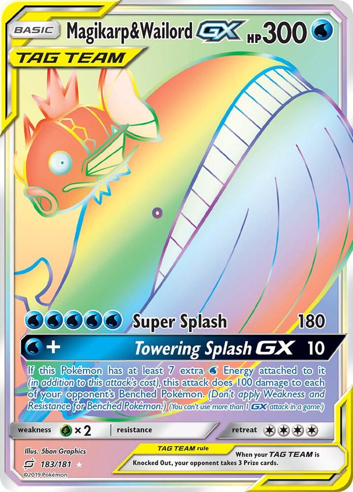Magikarp & Wailord GX (Secret), SM - Team Up 183/181