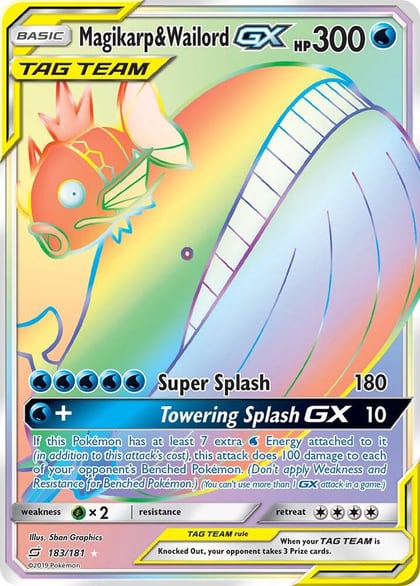 Magikarp & Wailord GX (Secret), SM - Team Up 183/181