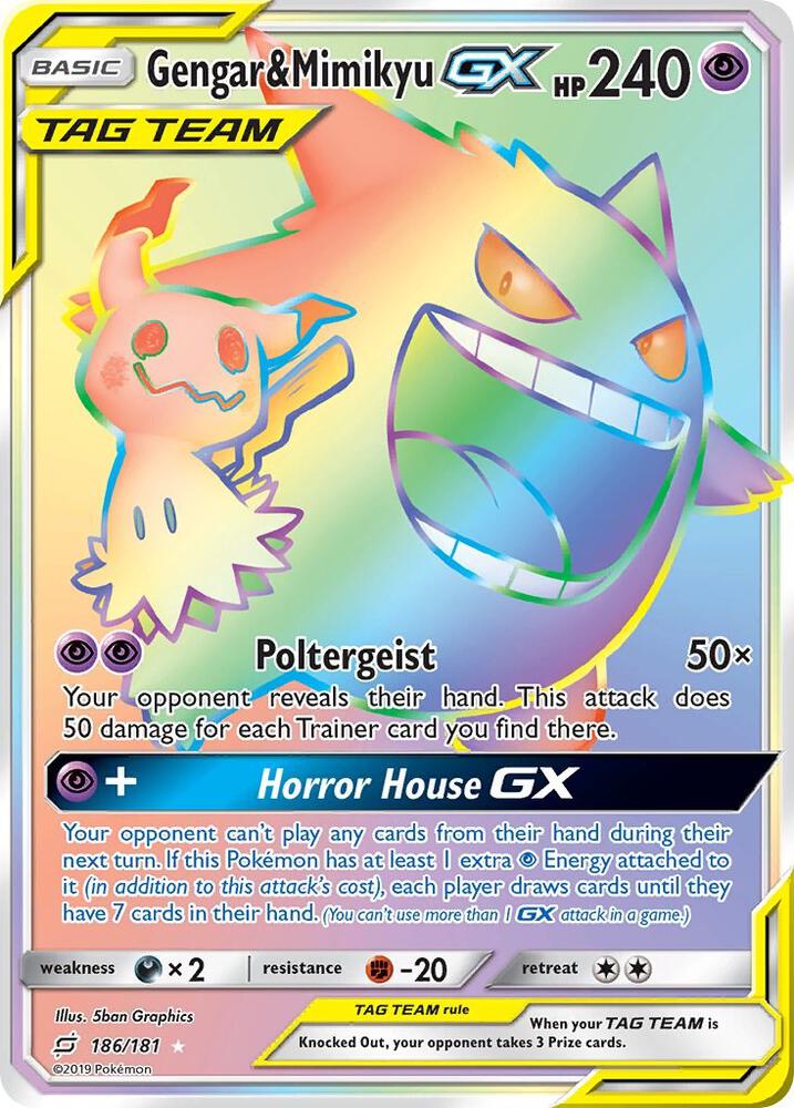 Gengar & Mimikyu GX (Secret), SM - Team Up 186/181