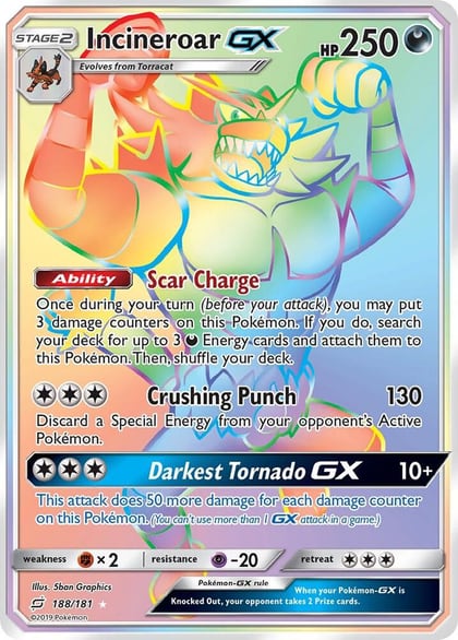 Incineroar GX (Secret), SM - Team Up 188/181