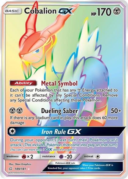 Cobalion GX (Secret), SM - Team Up 189/181