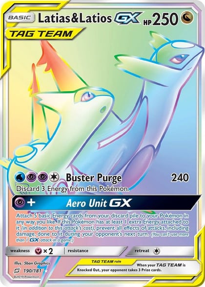 Latias & Latios GX (Secret), SM - Team Up 190/181