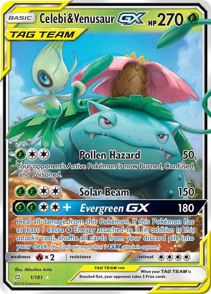 Celebi & Venusaur GX, SM - Team Up 1/181