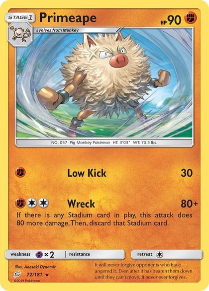 Primeape, SM - Team Up 72/181