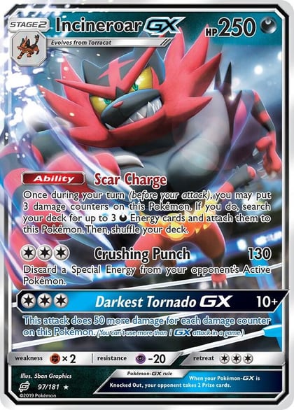 Incineroar GX, SM - Team Up 97/181