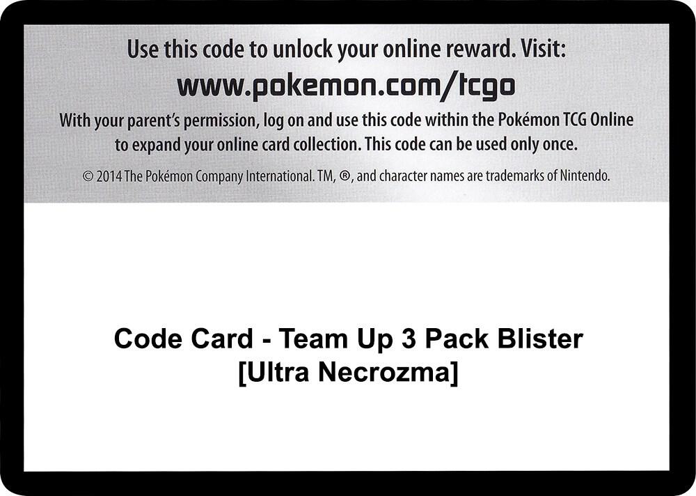 Code Card - Team Up 3 Pack Blister [Ultra Necrozma], SM - Team Up P266543