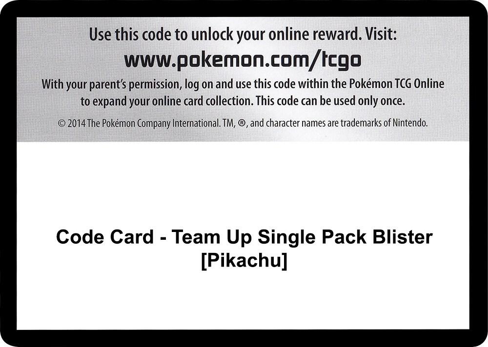 Code Card - Team Up Single Pack Blister [Pikachu], SM - Team Up P266547
