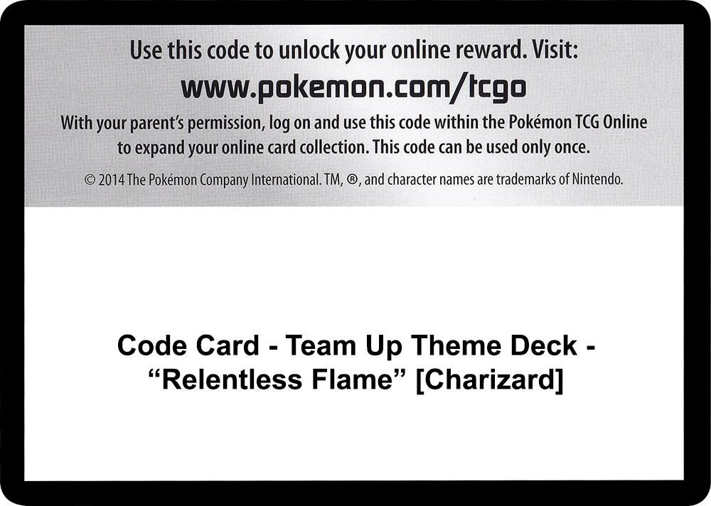 Code Card - Team Up Theme Deck - "Relentless Flame" [Charizard], SM - Team Up P266548