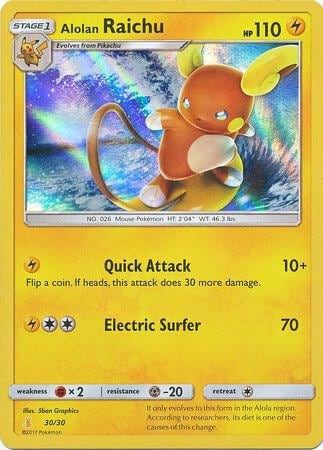 Alolan Raichu (#30 Holofoil), SM Trainer Kit: Lycanroc & Alolan Raichu 30/30