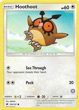 Hoothoot (1), SM Trainer Kit: Alolan Sandslash & Alolan Ninetales 106/147