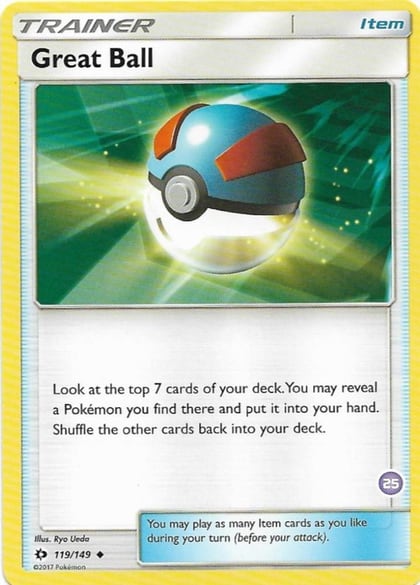 Great Ball (25) (Alolan Sandslash Half-Deck), SM Trainer Kit: Alolan Sandslash & Alolan Ninetales 119/149