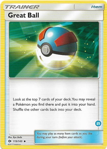 Great Ball (#21, Alolan Ninetales Half-Deck), SM Trainer Kit: Alolan Sandslash & Alolan Ninetales 21/30