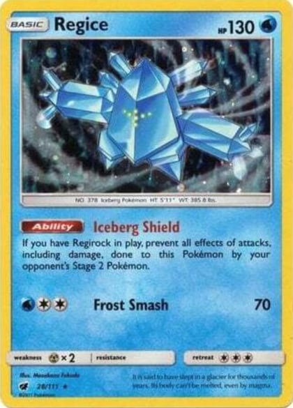 Regice - 28/111 (Cosmos Holo), SM Promos 28/111