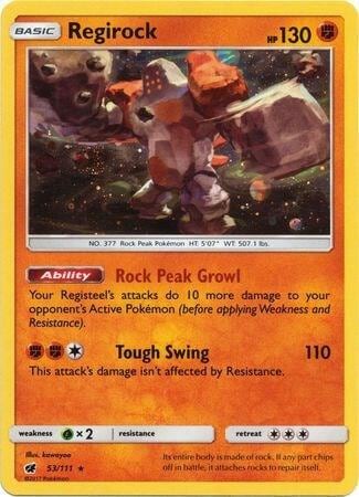 Regirock - 53/111 (Cosmos Holo), SM Promos 53/111