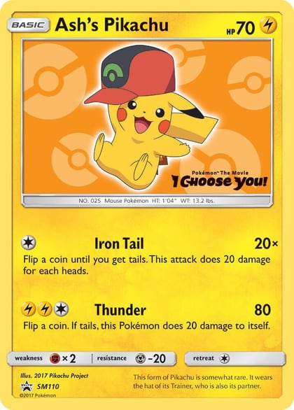 Ash's Pikachu - SM110, SM Promos SM110
