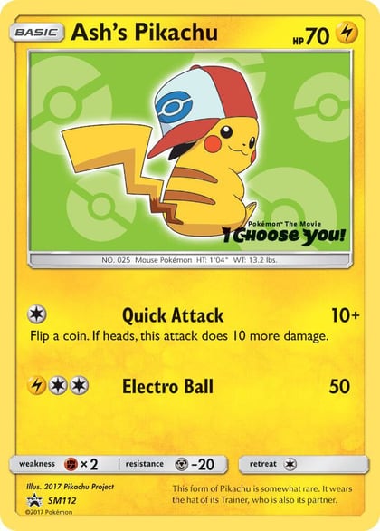 Ash's Pikachu - SM112, SM Promos SM112