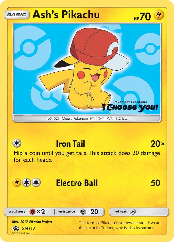 Ash's Pikachu - SM113, SM Promos SM113