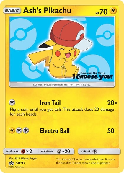 Ash's Pikachu - SM113, SM Promos SM113