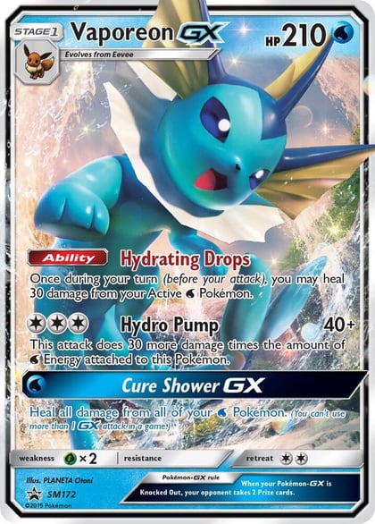 Vaporeon GX - SM172, SM Promos SM172