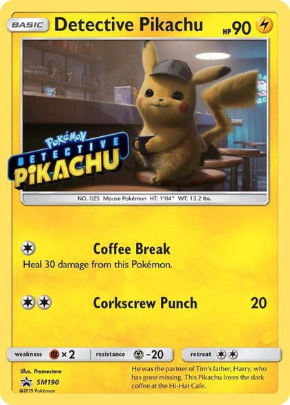 Detective Pikachu - SM190 (Stamped), SM Promos SM190