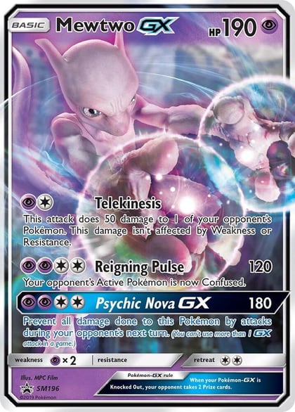 Mewtwo GX - SM196, SM Promos SM196