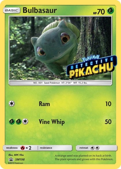 Bulbasaur - SM198 (Detective Pikachu Stamped), SM Promos SM198
