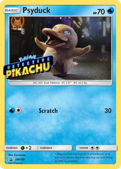 Psyduck - SM199 (Detective Pikachu Stamped), SM Promos SM199