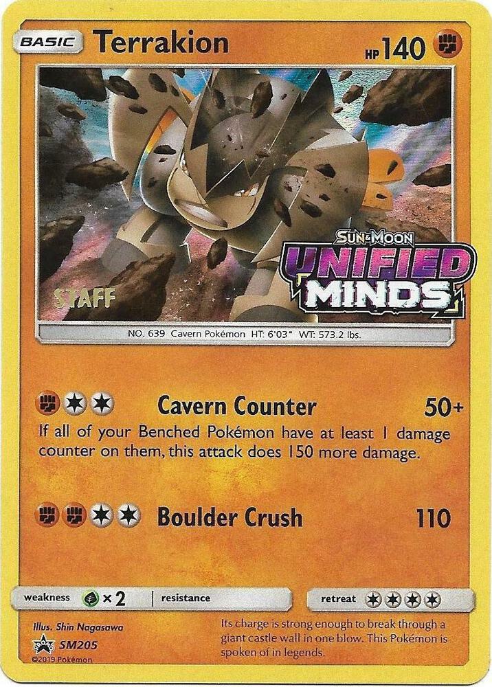 Terrakion - SM205 (Prerelease) [Staff], SM Promos SM205
