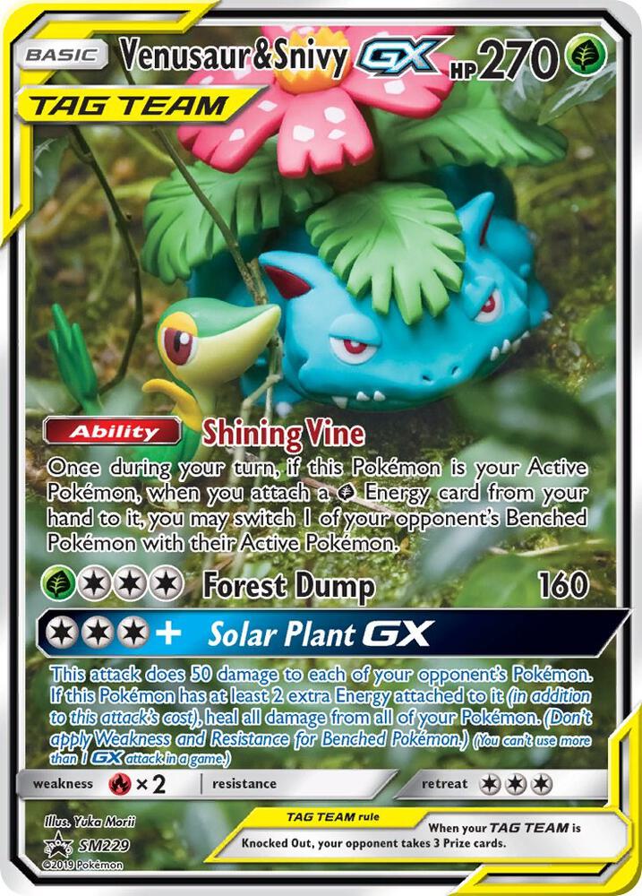 Venusaur & Snivy GX - SM229, SM Promos SM229