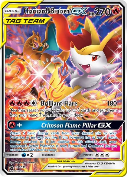 Charizard & Braixen GX - SM230, SM Promos SM230