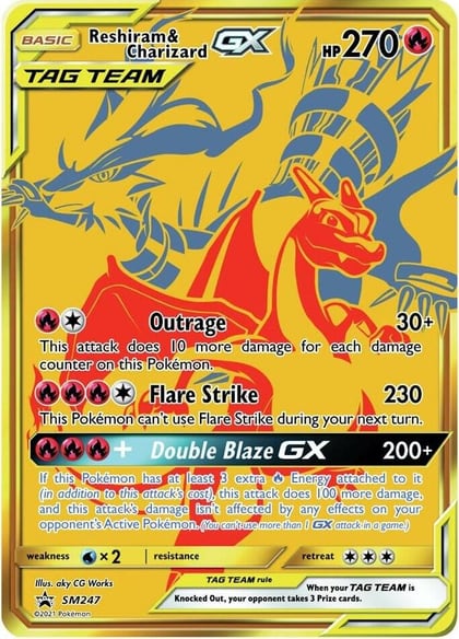 Reshiram & Charizard GX - SM247, SM Promos SM247