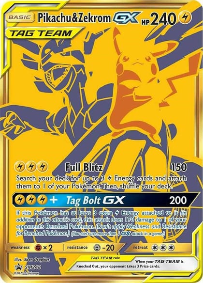 Pikachu & Zekrom GX - SM248, SM Promos SM248