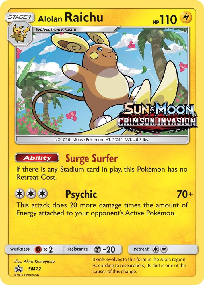 Alolan Raichu - SM72 (Prerelease), SM Promos SM72