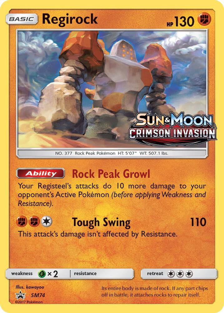 Regirock - SM74 (Prerelease), SM Promos SM74