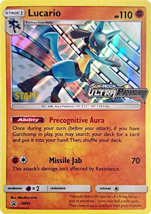 Lucario - SM95 (Prerelease) [Staff], SM Promos SM95