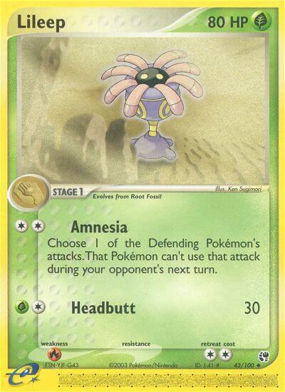 Lileep - 43/100, Sandstorm 43/100