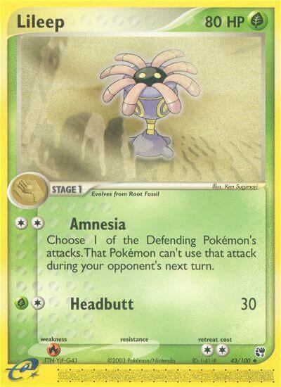 Lileep - 43/100, Sandstorm 43/100