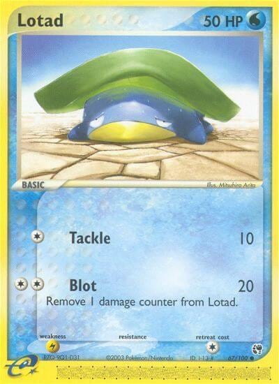 Lotad - 67/100, Sandstorm 67/100