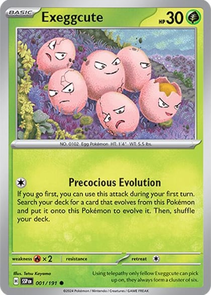 Exeggcute - 001/191, SV08: Surging Sparks 001/191