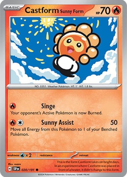Castform Sunny Form - 020/191, SV08: Surging Sparks 020/191